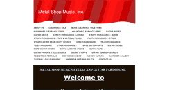 Desktop Screenshot of metalshopmusic.com