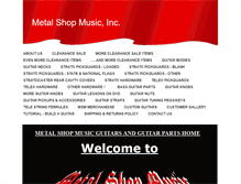 Tablet Screenshot of metalshopmusic.com